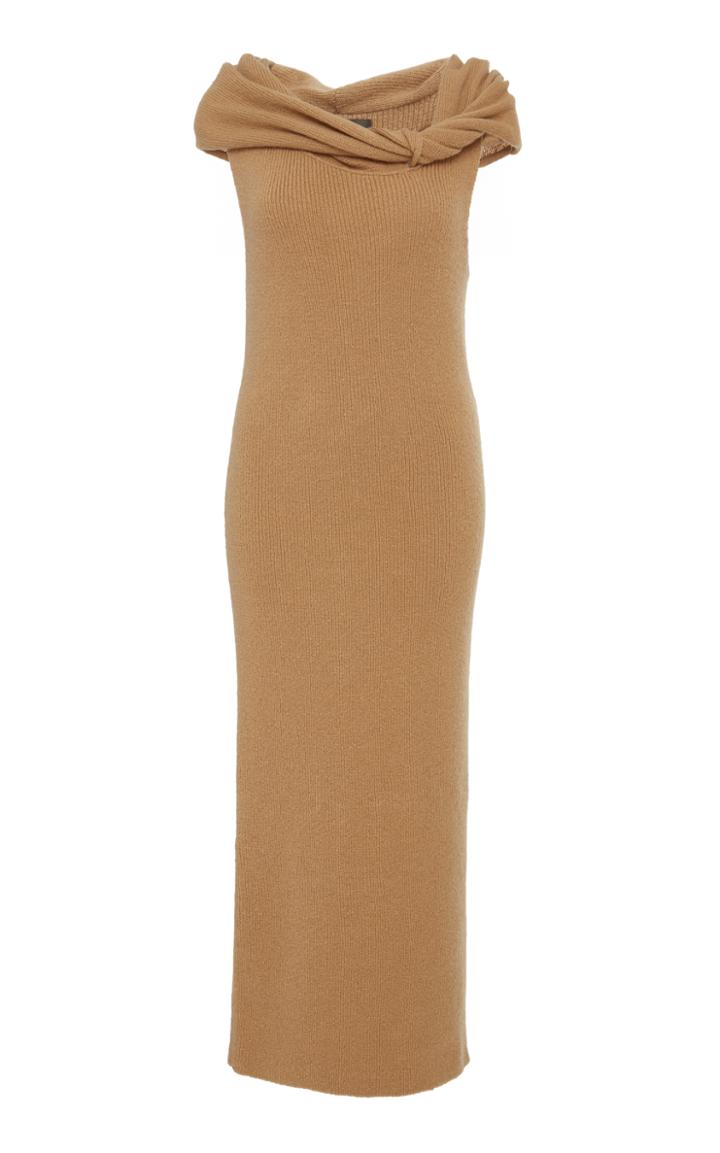 Hensely Off The Shoulder Cashmere Dress