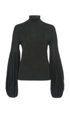 Akris Wool-blend Peasant Sleeve Turtleneck