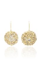 Polly Wales Encrusted Hook Earrings