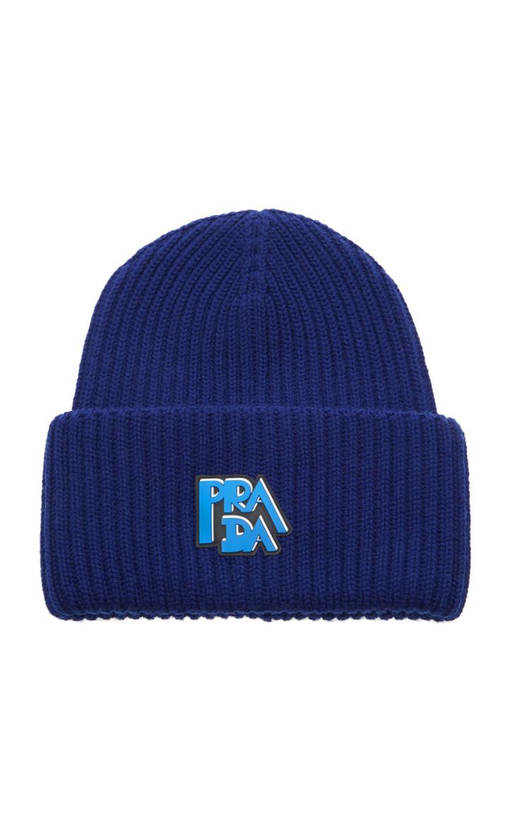 Prada Logo-printed Rib-knit Beanie