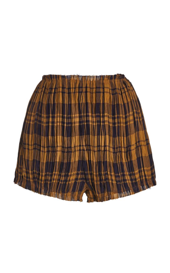 Moda Operandi Khaite Hilary Pliss Shorts Size: 2