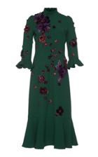 Andrew Gn Floral Embellished Midi Dress