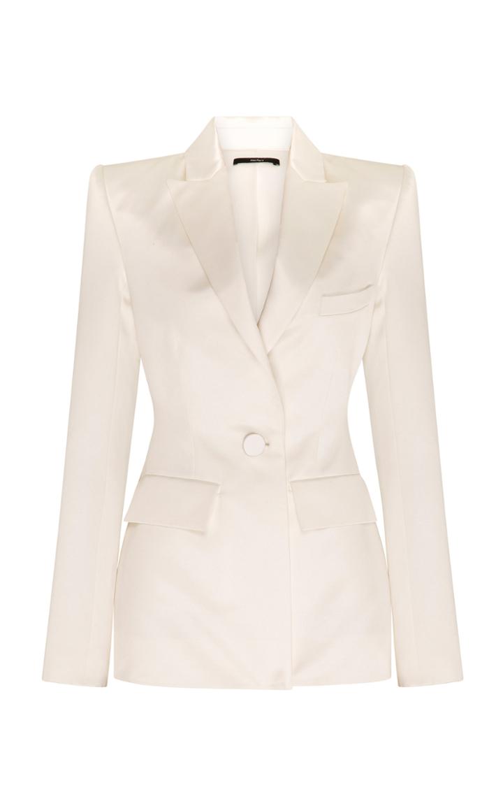 Moda Operandi Alex Perry Banks Duchess Silk Satin Blazer