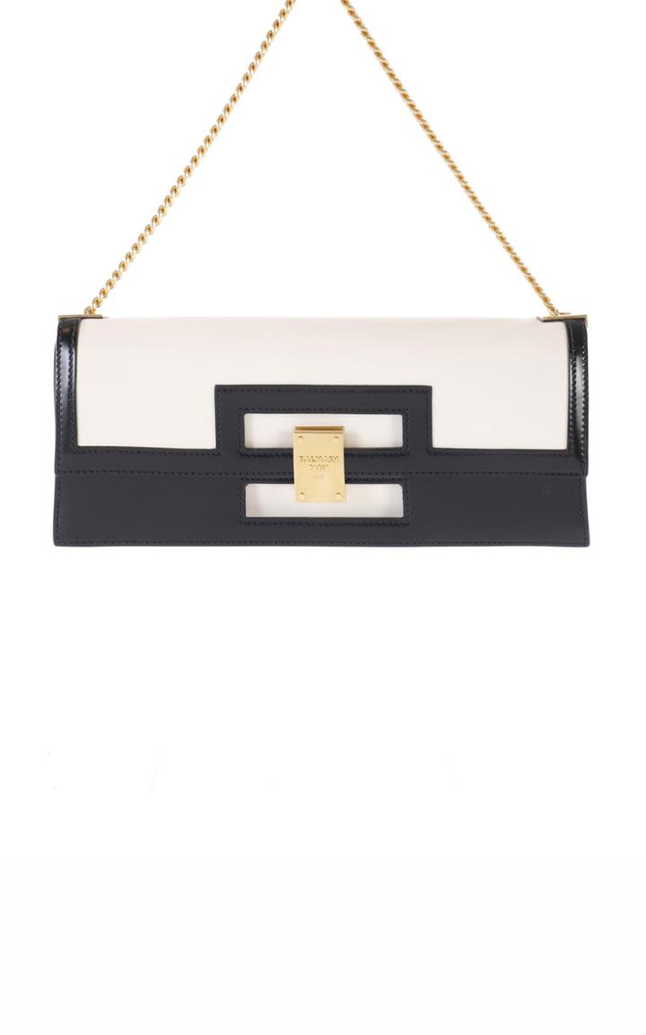 Moda Operandi Balmain 1945 Oversize Leather Clutch