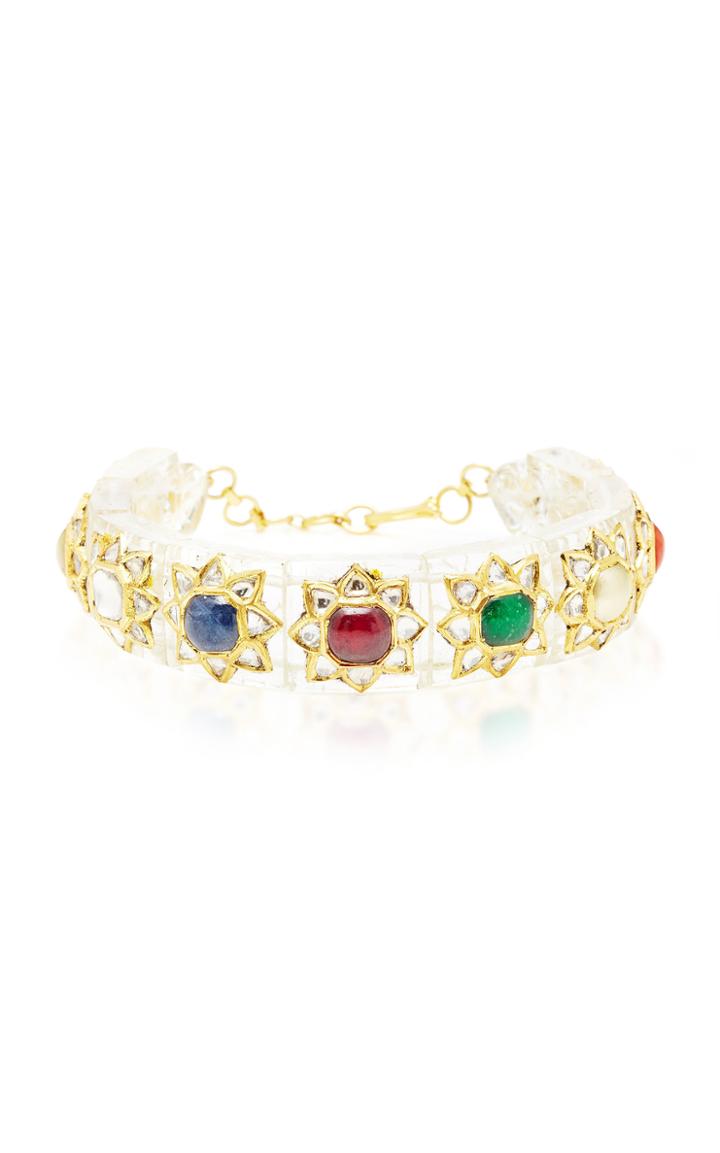 Sanjay Kasliwal Navratna 22k Gold And Gemstone Bracelet