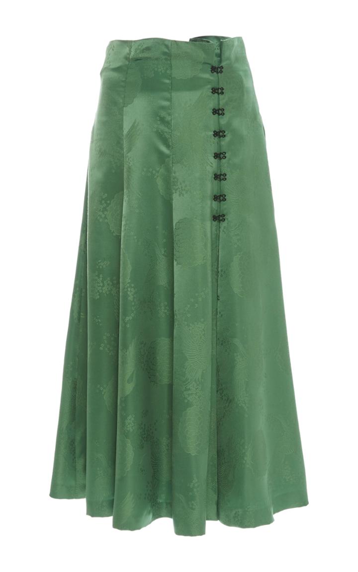 Rosie Assoulin Loop Button Gathered Skirt