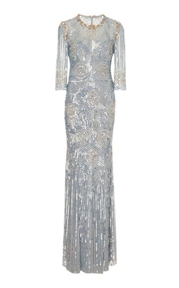 Jenny Packham Iona Sequin Embellished Gown