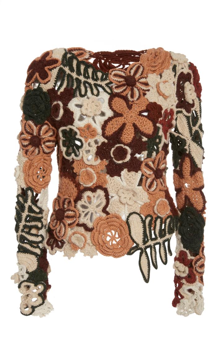 Moda Operandi Ulla Johnson Isolina Crochet-knit Alpaca Top
