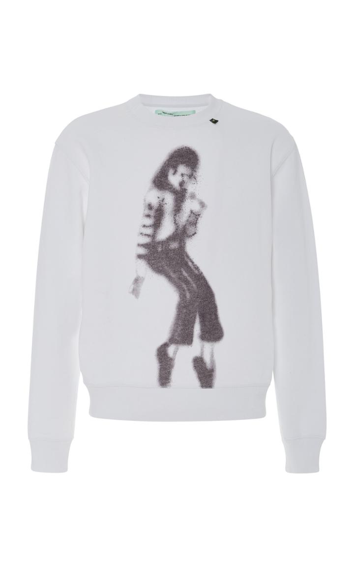 Off-white C/o Virgil Abloh Mj Printed Cotton Sweatshirt