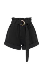 Aje Salt Lake Belted Denim Shorts Size: 6
