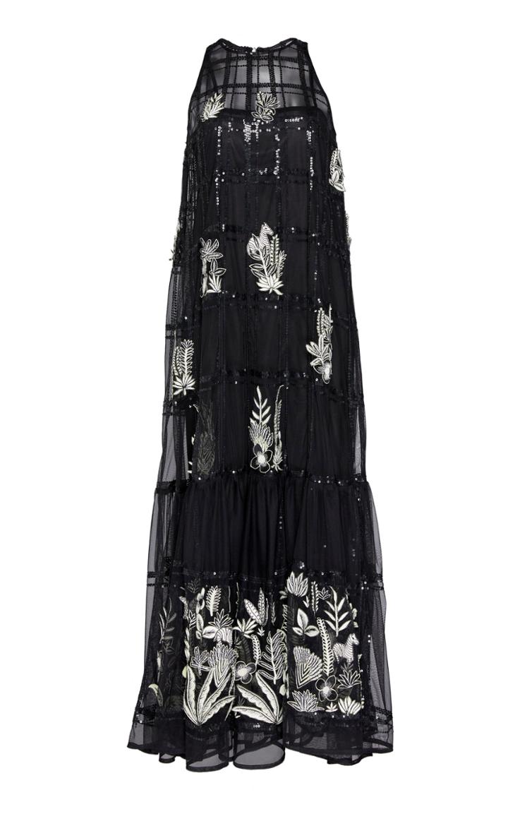 Rahul Mishra Fleur Tulle Long Dress