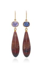 Mallary Marks Apple & Eve 18k Gold Tourmaline And Jasper Earrings