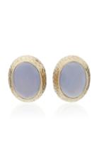 Sorab & Roshi Hammered 18k Gold And Chalcedony Earrings