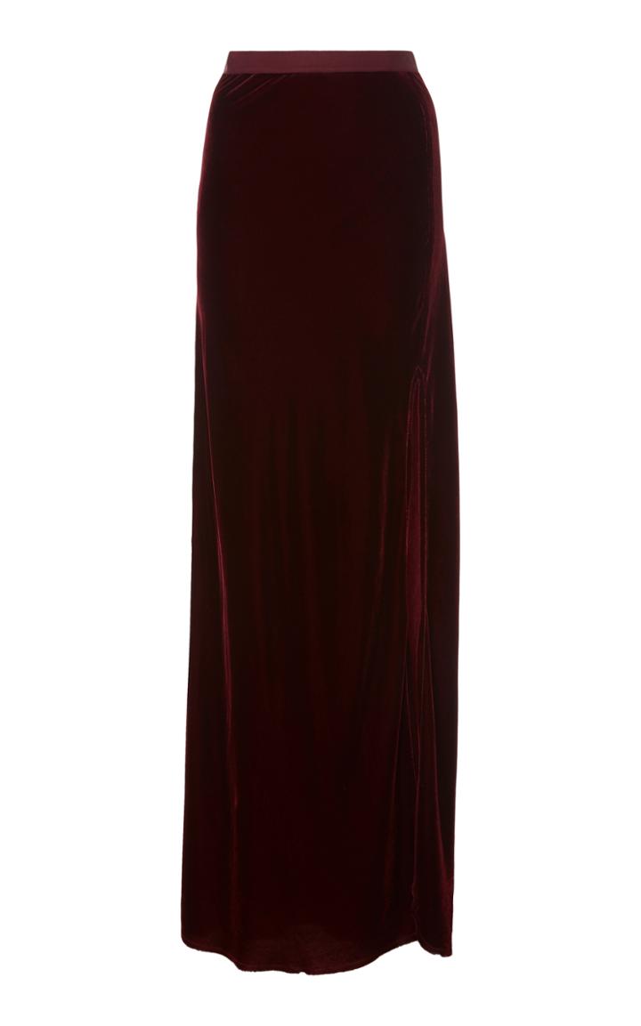 Nili Lotan Maya Velvet Maxi Skirt