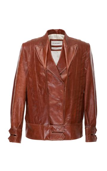 Situationist Paneled Leather Jacket