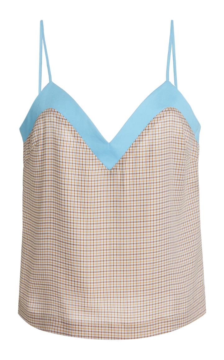 Moda Operandi Staud Tony Plaid Top