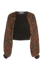 Moda Operandi Christopher Kane Paisley Sleeve Crossed Blouse Size: S