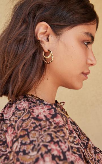 Moda Operandi Loeffler Randall Holly Twisted Double Hoop Earrings