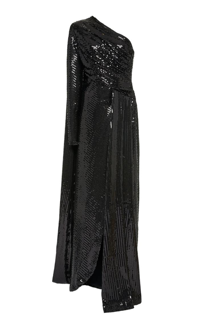Elie Saab Big Sequence One-shoulder Tulle Dress Size: 34
