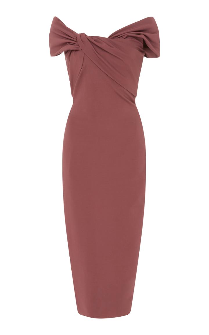 Cushnie Off-the-shoulder Stretch-crepe Midi Dress
