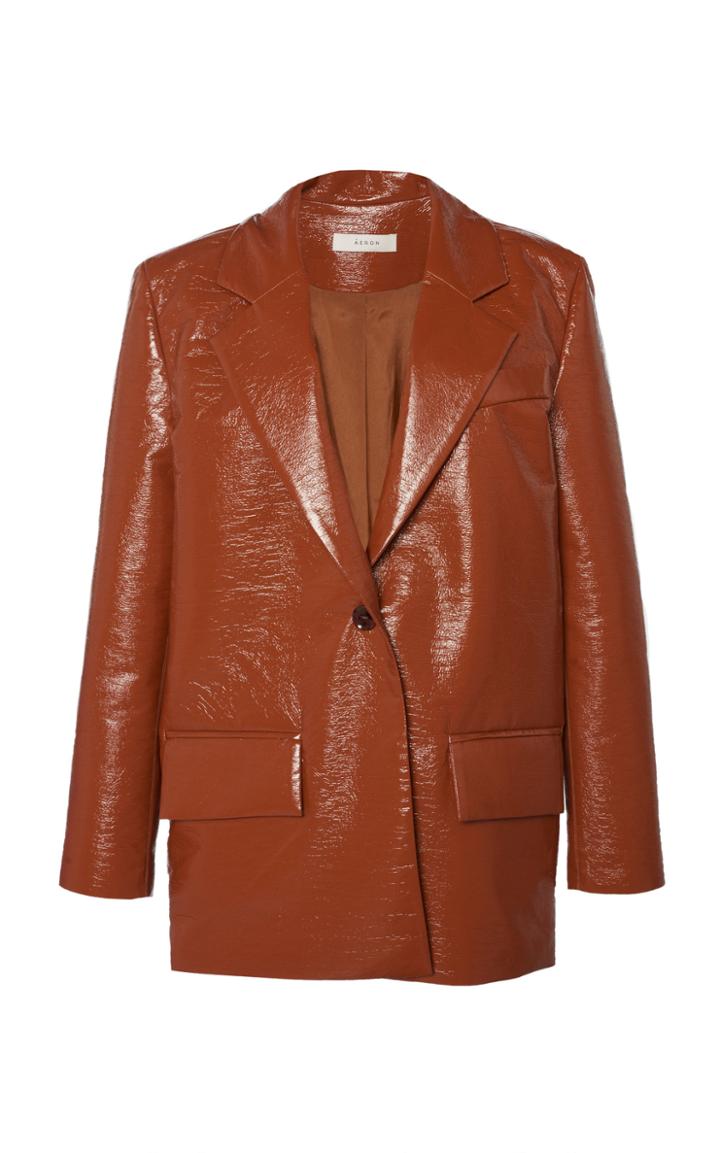Eron Louise Powersuit Lacquer Structured Blazer