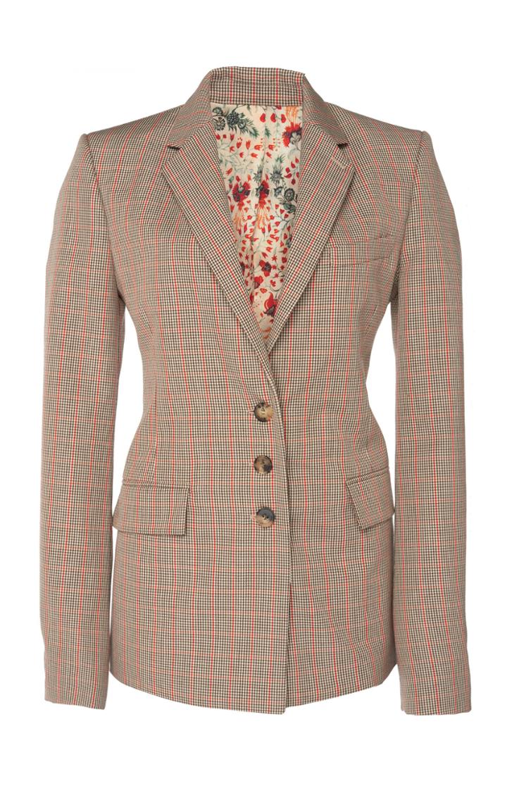 Paco Rabanne Plaid Wool Blazer
