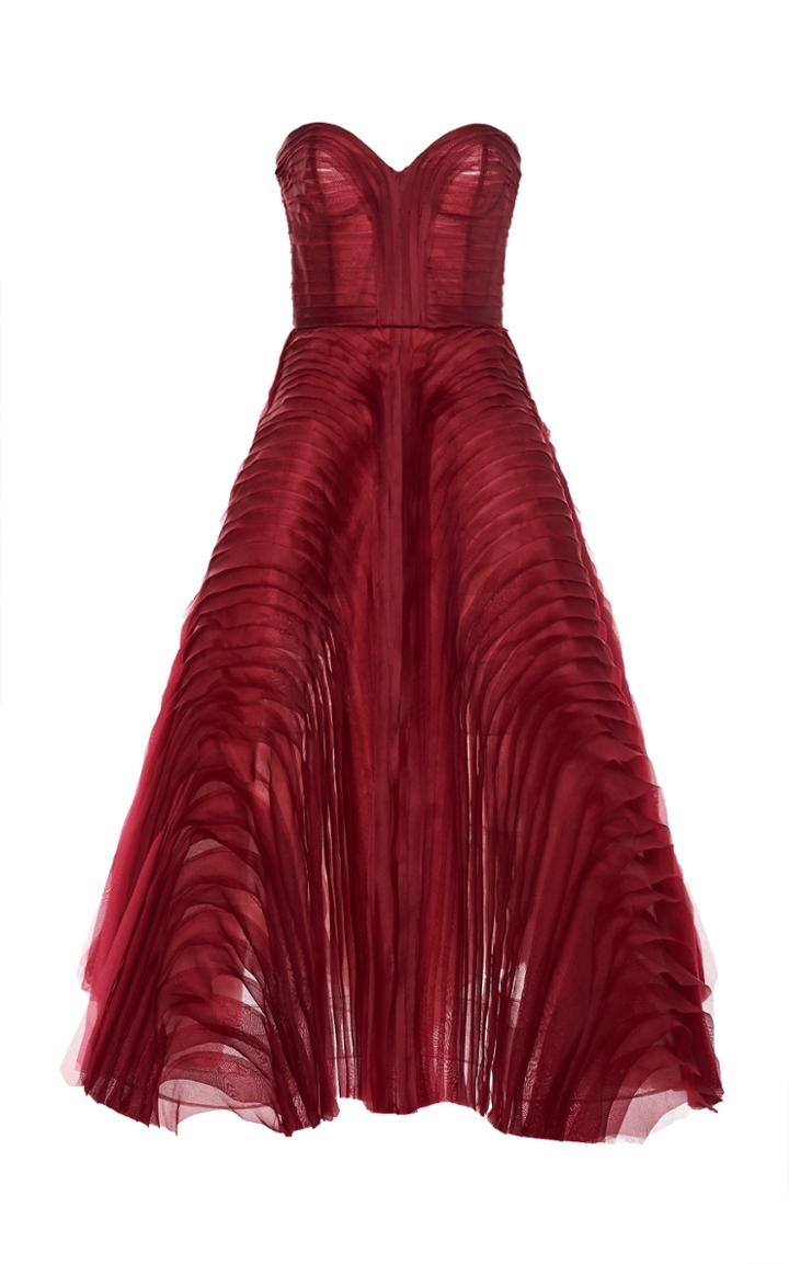 J. Mendel Tiered Organza Silk Dress