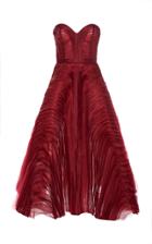 J. Mendel Tiered Organza Silk Dress
