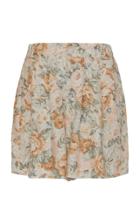 Ephemera Citrus Floral-print Linen Shorts