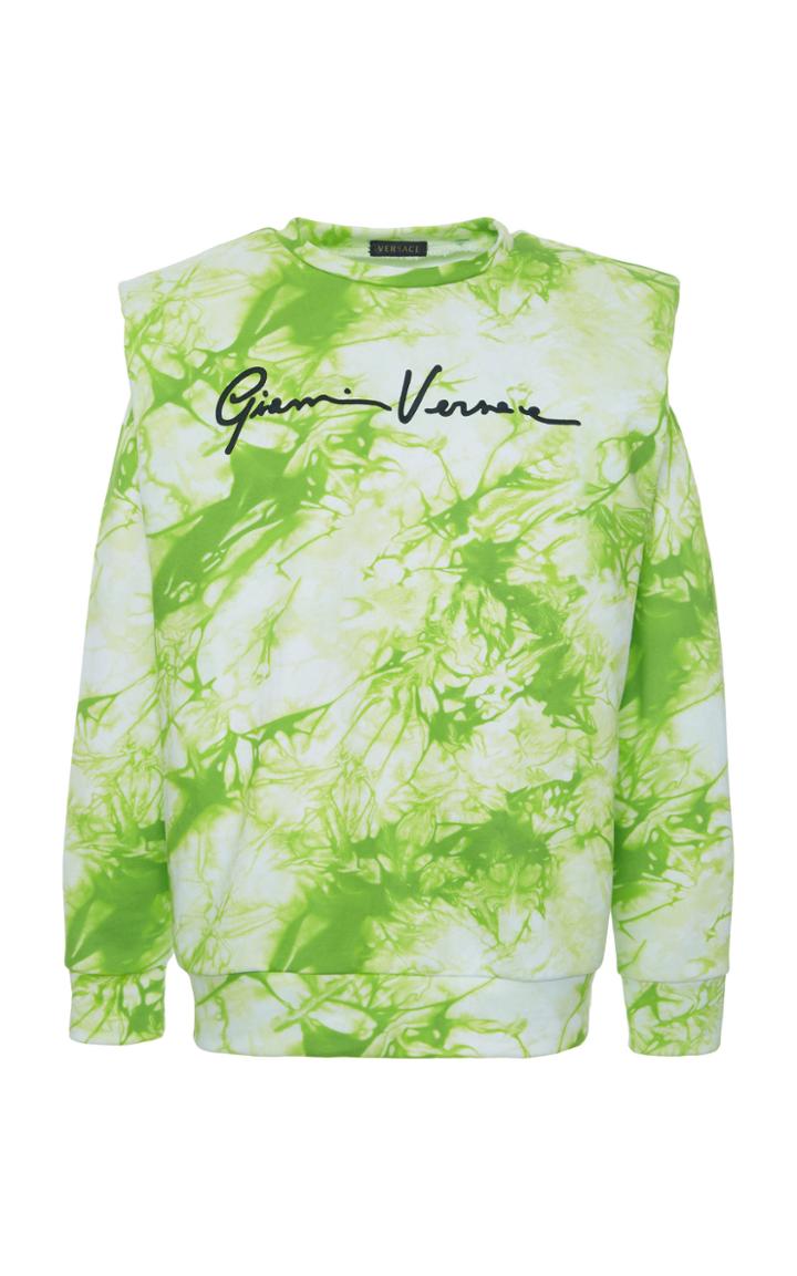 Moda Operandi Versace Tie-dye Padded Cotton Sweater Size: 38