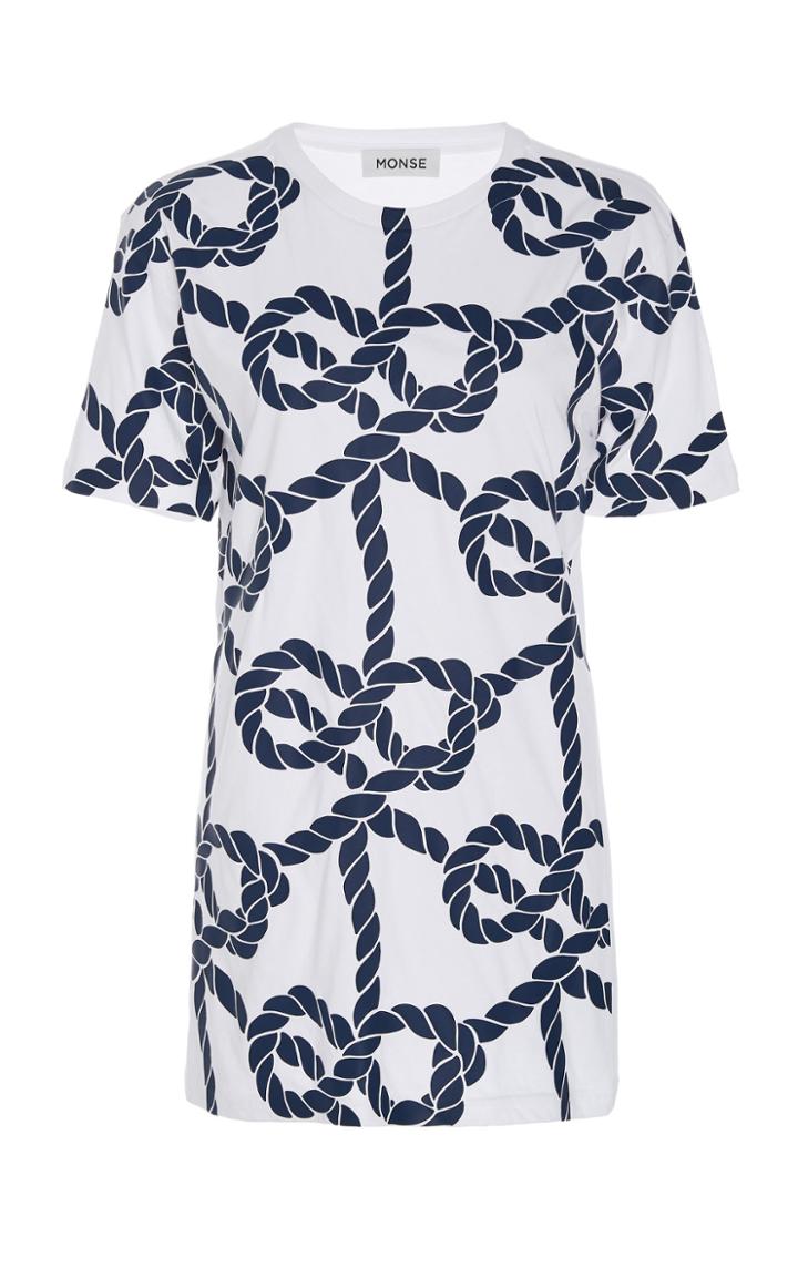 Monse Rope Print Cotton Tee
