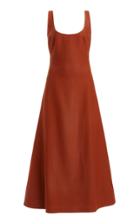 Moda Operandi Gabriela Hearst Hydra Stripe-detailed Wool-silk Twill Midi Dress