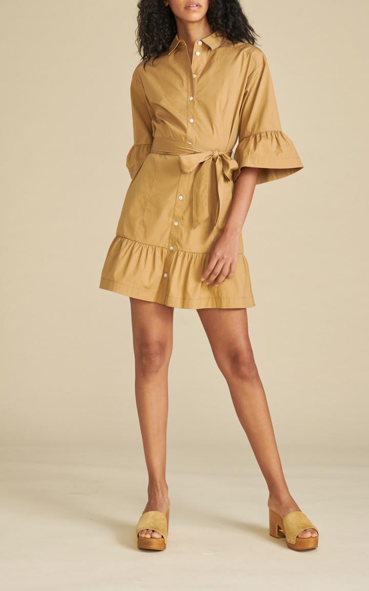 Moda Operandi Veronica Beard Luraine Belted Cotton-poplin Dress