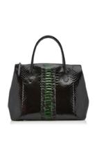 Moda Operandi Nancy Gonzalez Woven Nix Double Zip Python Tote