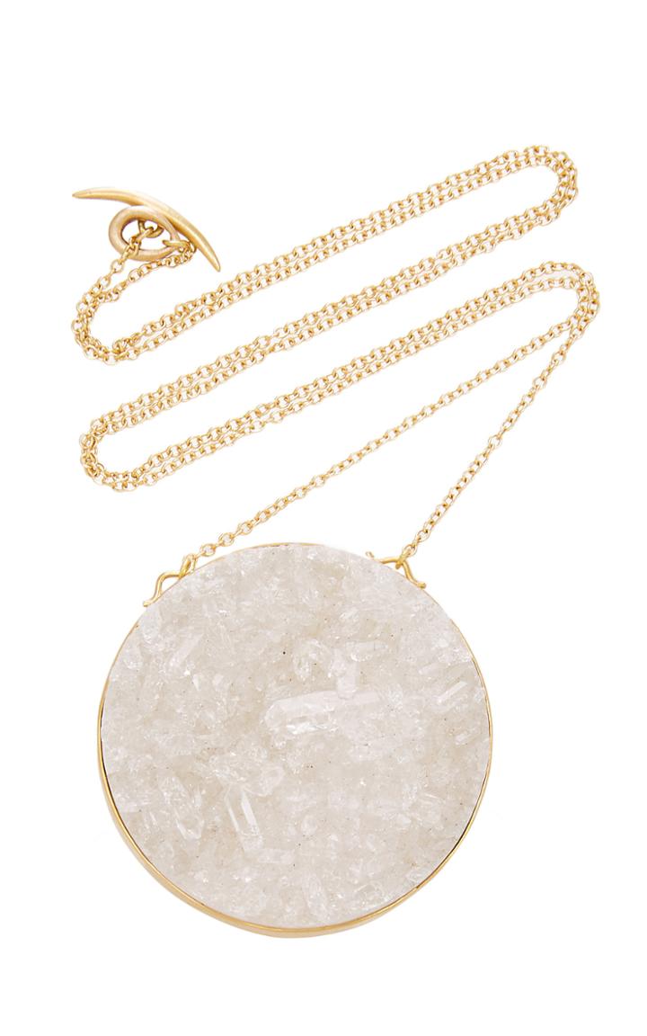 Annette Ferdinandsen Crystal Drusy Luna Pendant