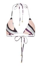 Cin Cin Printed Triangle Bikini Top Size: S