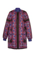 Anna Sui Rose Medallion-border Down Coat