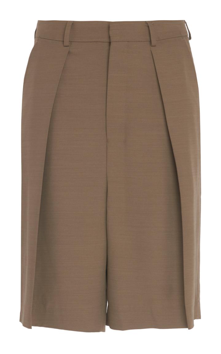 Ami Wide Fit Pleated Bermuda Shorts
