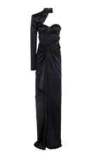 Moda Operandi Redemption Stretch Silk Satin One-shoulder Gown