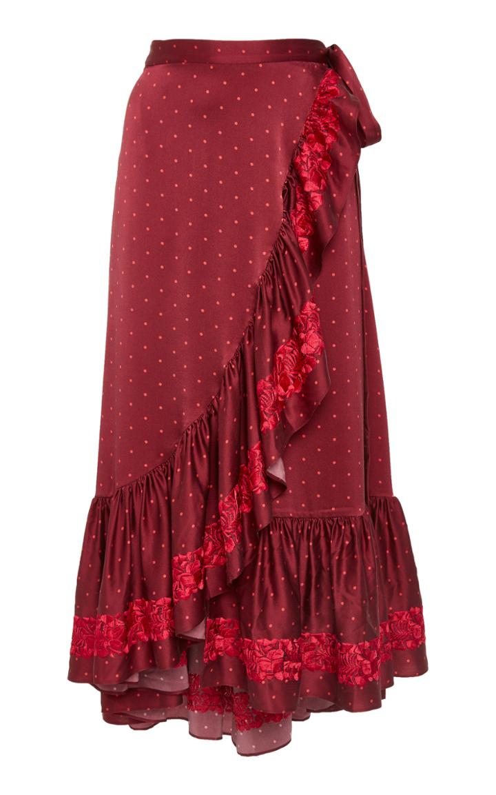 Figue Aurora Ruffle Midi Skirt