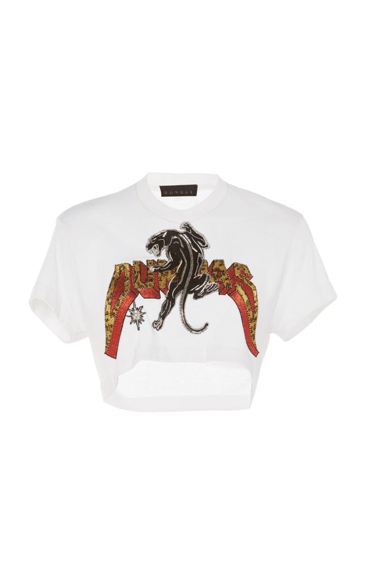 Dundas Graphic Cotton Jersey Cropped Tee