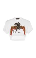 Dundas Graphic Cotton Jersey Cropped Tee