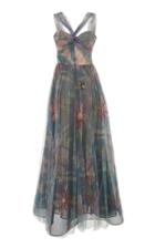 Patbo Patricia Bonaldi Printed Tulle A-line Gown