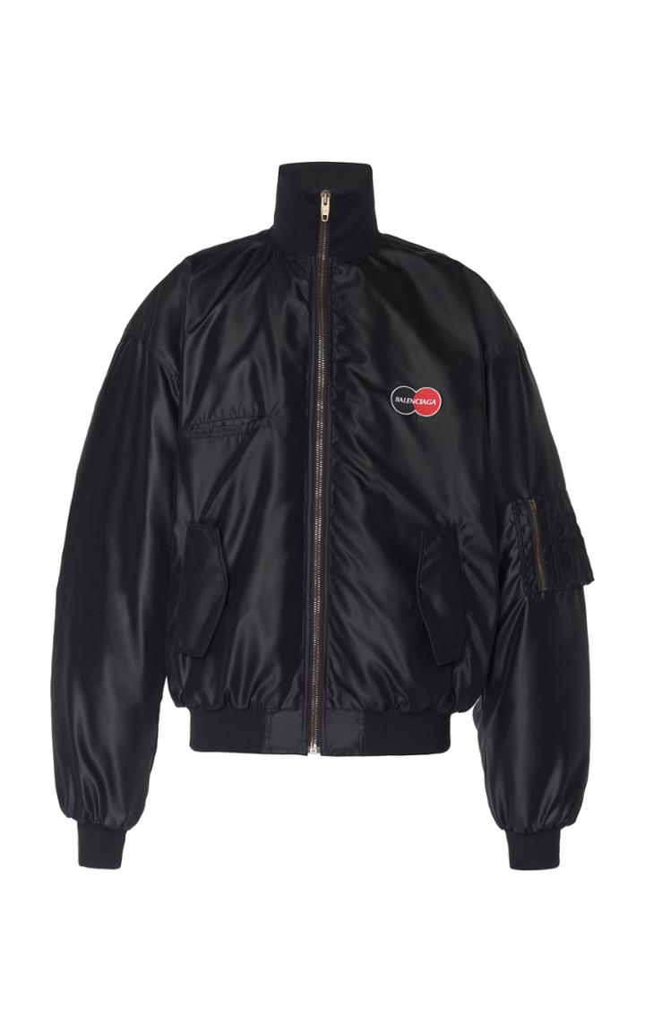 Balenciaga Logo-detailed Shell Bomber