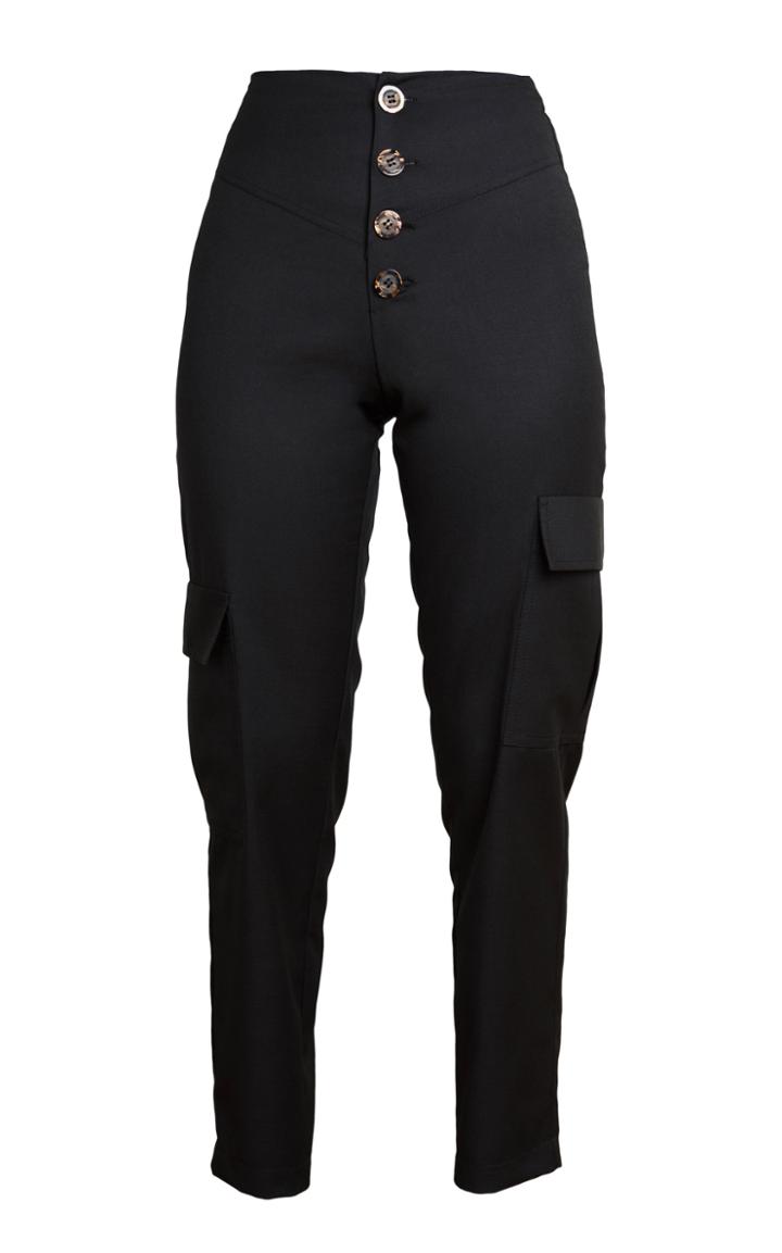 Lama Jouni High Waisted Fitted Pants Size: Xs