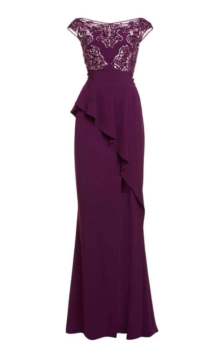 Moda Operandi Zuhair Murad Ruffled-slit Cady Dress
