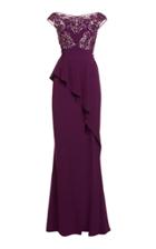 Moda Operandi Zuhair Murad Ruffled-slit Cady Dress