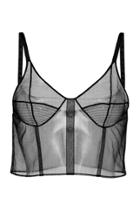 Olivier Theyskens Cropped Silk-organza Top