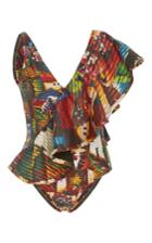 Agua De Coco Cuzco Ruffled Shoulder One Piece
