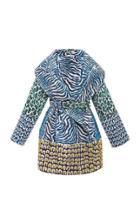 Tome Printed Roll Collar Coat